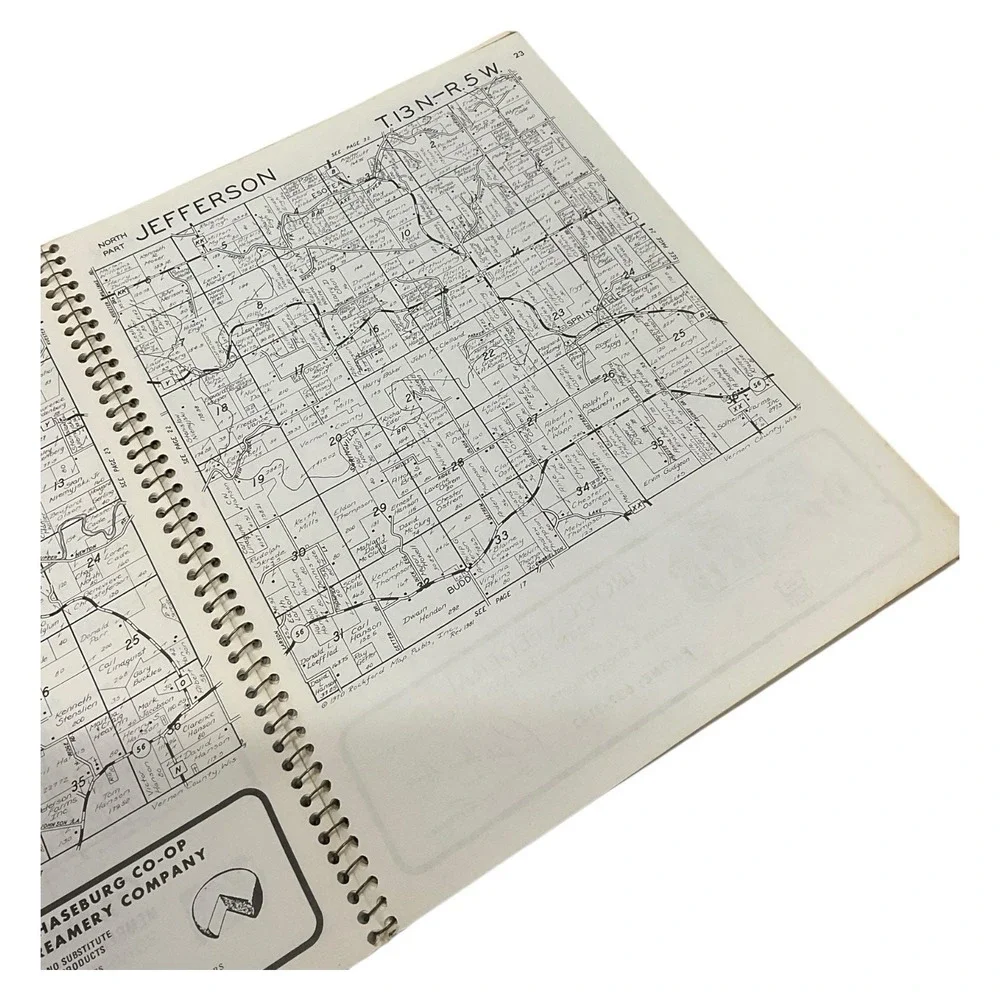 1981 Land Atlas and‎ Plat Book Vernon County Wisconsin 4H Leaders Federation